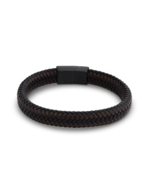 Two-Tone Braided Leather Bracelet Wholesale