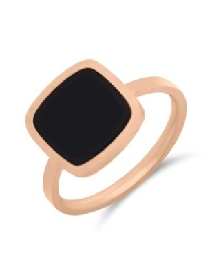 18K Gold Plated Black Enamel Ring Wholesale
