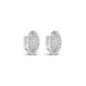 Platinum Plated Xuping Greek Key Hoop Zircon Earrings