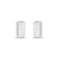 Platinum Plated Greek Key CZ Earrings 19mm Platinum Plated Greek Key CZ Earrings 19mm