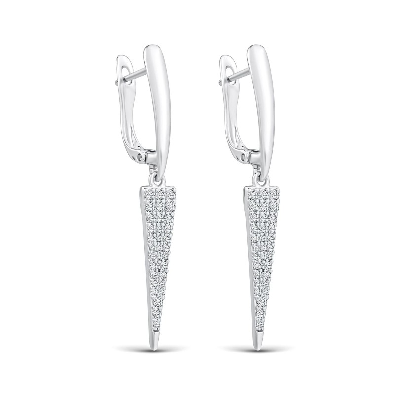 Platinum Plated Xuping Spike Zircon Earrings