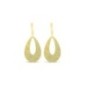 14K Gold Plated Filigree Teardrop Earrings 95mm