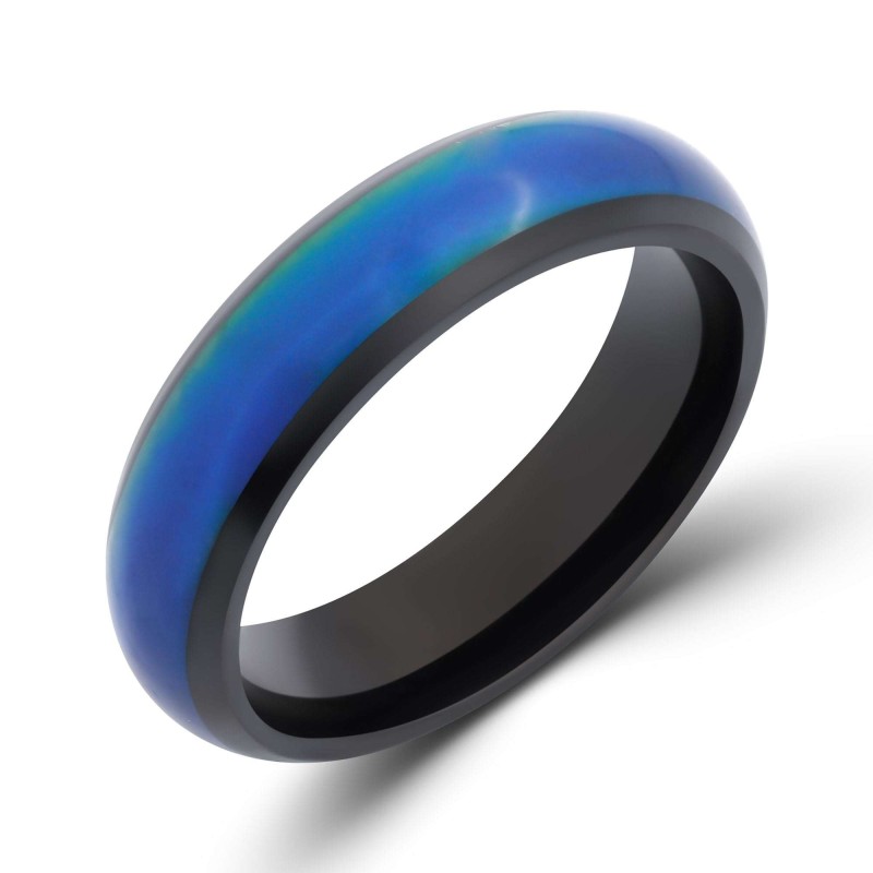 Stainless Steel Ring 6 MM Black Finish Stainless Steel Ring 6 MM Black Finish