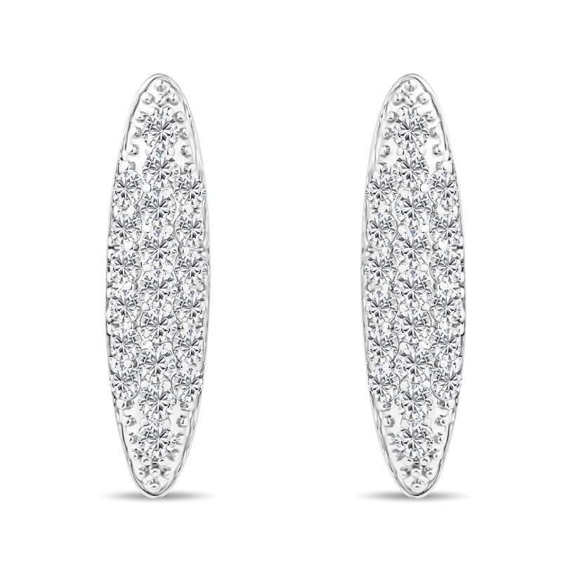 Platinum Plated Xuping Oval Zircon Earrings