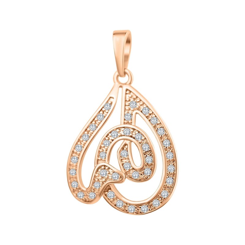 18K Gold Plated Xuping Snake Motif Zircon Pendant