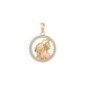 18K Gold Plated Couple Medallion Pendant with Stones Xuping