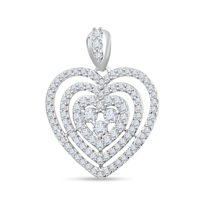 Platinum Plated Openwork Heart Pendant with Zircon Xuping Platinum Plated Openwork Heart Pendant with Zircon Xuping