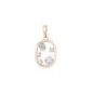 18K Gold Plated Xuping Open Oval CZ Pendant