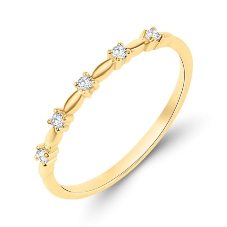 14K Gold Plated CZ Band Ring Wholesale
