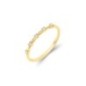14K Gold Plated CZ Accented Band Ring