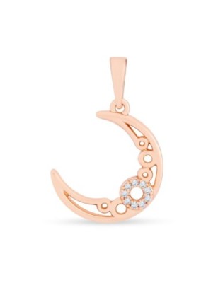 Подвеска Xuping полумесяц с позолотой 18K и белым цирконом, 26 мм