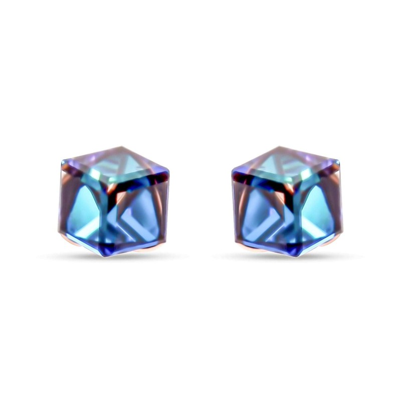 Platinum Plated Xuping Cube Crystal Studs