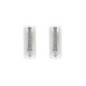 Platinum Plated Ceramic Earrings with White CZ