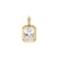 18K Gold Plated Xuping Rectangular Zircon Pendant