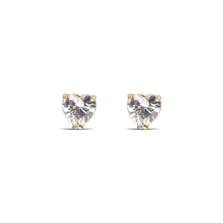 18K Gold Plated Heart CZ Stud Earrings 5mm | Xuping