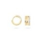 Gold Plated Hoop Earrings With Greek Pattern – 11 MM