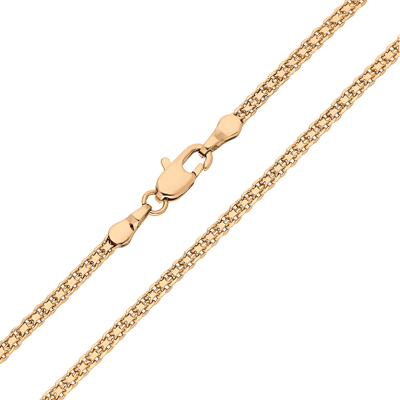 18K Gold Plated Bismarck Chain Necklace 50CM