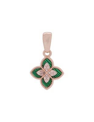 18K Gold Plated Green Enamel Pendant 15 MM – Fallon Jewelry