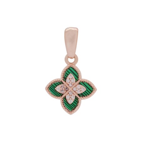 18K Gold Plated Green Enamel Pendant 15 MM – Fallon Jewelry