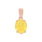 18K Gold Plated Yellow CZ Pendant 12mm