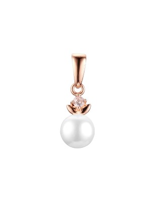 18K Gold Plated Pendant 24 MM with Pearl – Fallon Jewelry