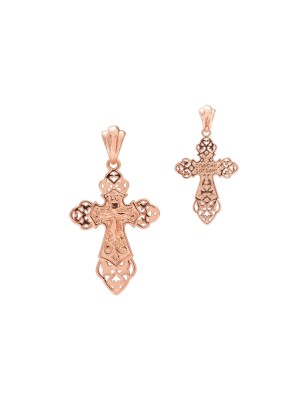 18K Gold Plated Cross Pendant 38 MM – Fallon Jewelry