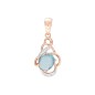 18K Gold Plated Pendant 24 MM with Blue Stone 18K Gold Plated Pendant 24 MM with Blue Stone