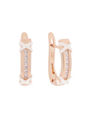 18K Gold Plated Earrings 20 MM Synthetic CZ – Fallon Jewelry