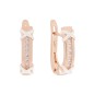 18K Gold Plated Earrings 20 MM Synthetic CZ