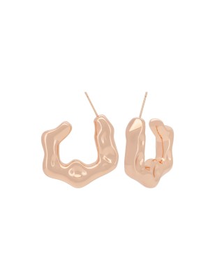 18K Gold Plated Abstract Stud Earrings 32 MM – Fallon Jewelry