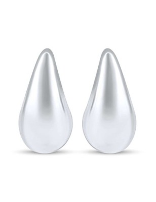 Platinum Plated Stud Earrings in a sleek teardrop design.