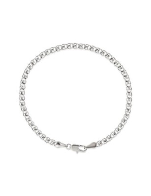 Platinum plated Love chain bracelet 4mm without stones Xuping