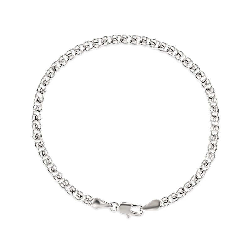 Platinum Plated Love Chain Bracelet 4mm Xuping