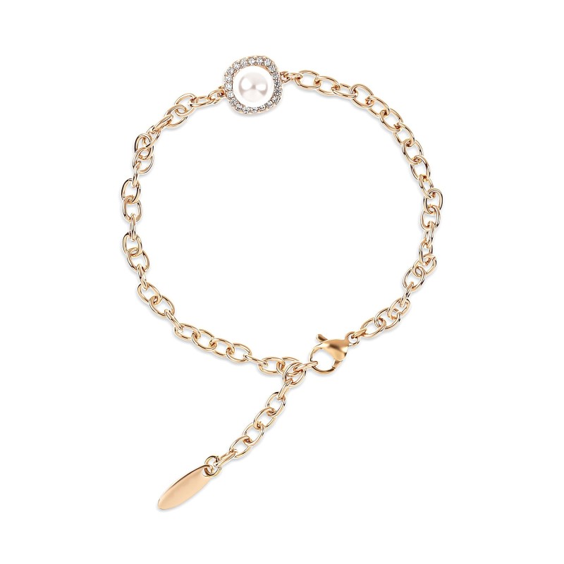 18K Gold Plated Xuping Pearl & Zircon Halo Bracelet 18K Gold Plated Xuping Pearl & Zircon Halo Bracelet