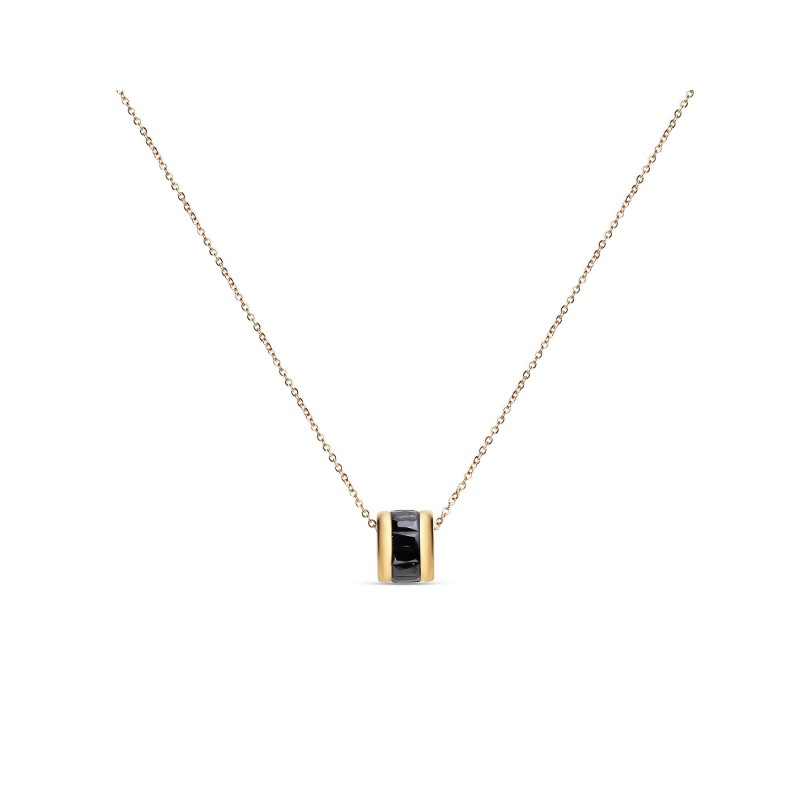 14K Gold Plated Black Stone Necklace 14K Gold Plated Black Stone Necklace