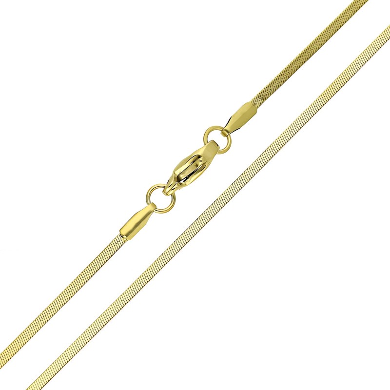 14K Gold Plated Xuping Flat Snake Chain Necklace
