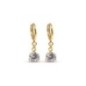 24K Gold Plated Xuping Round Zircon Dangle Earrings