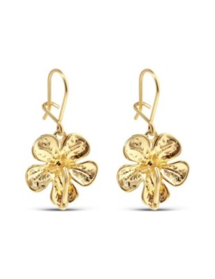 24K gold plated flower earrings with hook ear wire Xuping