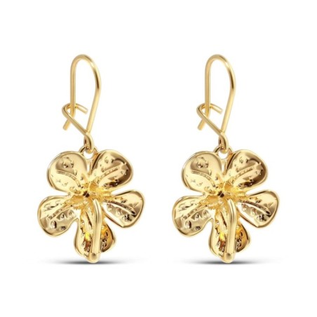 24K gold plated flower earrings with hook ear wire Xuping