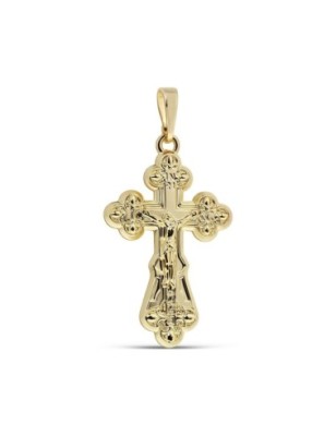 Xuping 14K gold plated religious crucifix cross pendant for necklaces.