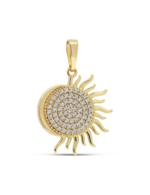 14K Gold Plated CZ Sun Pendant Xuping