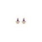18K Gold Plated Purple CZ Angel Stud Earrings – 9 mm
