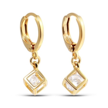 24K Gold Earrings 22 MM French Clasp Wholesale