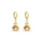 24K Gold Plated Pomegranate Charm Hoop Earrings Xuping