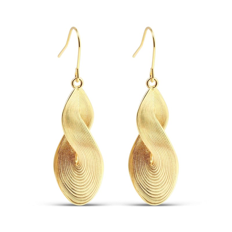 24K Gold Plated Xuping Twisted Spiral Drop Earrings 24K Gold Plated Xuping Twisted Spiral Drop Earrings