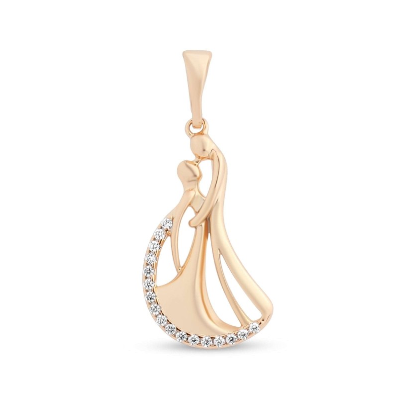 18K Gold Plated 28 MM White Synthetic CZ Pendant Xuping