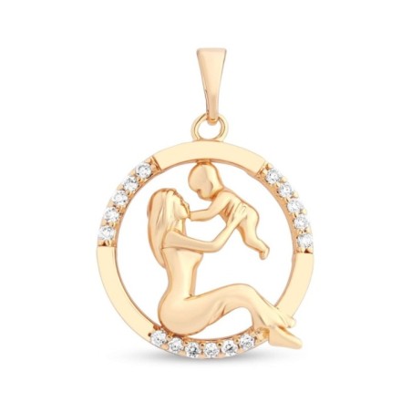 18K Gold Plated Mother & Child Pendant Wholesale