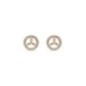 18K Gold Plated 13 MM White Synthetic CZ Stud Earrings Xuping