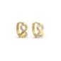 24K Gold Plated 13 MM White Synthetic CZ Hoop Earrings Xuping