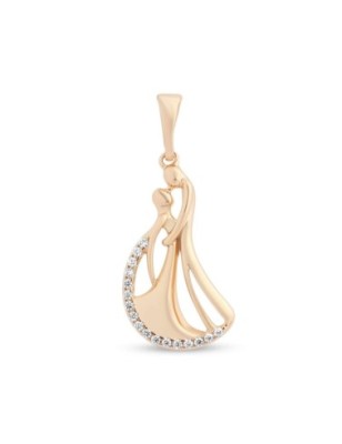 18K Gold Plated 28 MM White Synthetic CZ Pendant Xuping